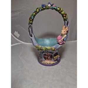 💥 Jim Shore Welcome The Art Of Easter Basket only. No eggs. TS